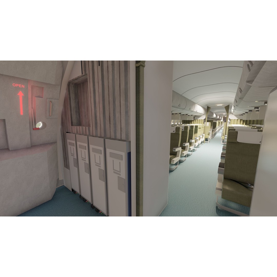AIRBUS A321 3D Model – Detailed Commercial Aircraft with Interior - View 22