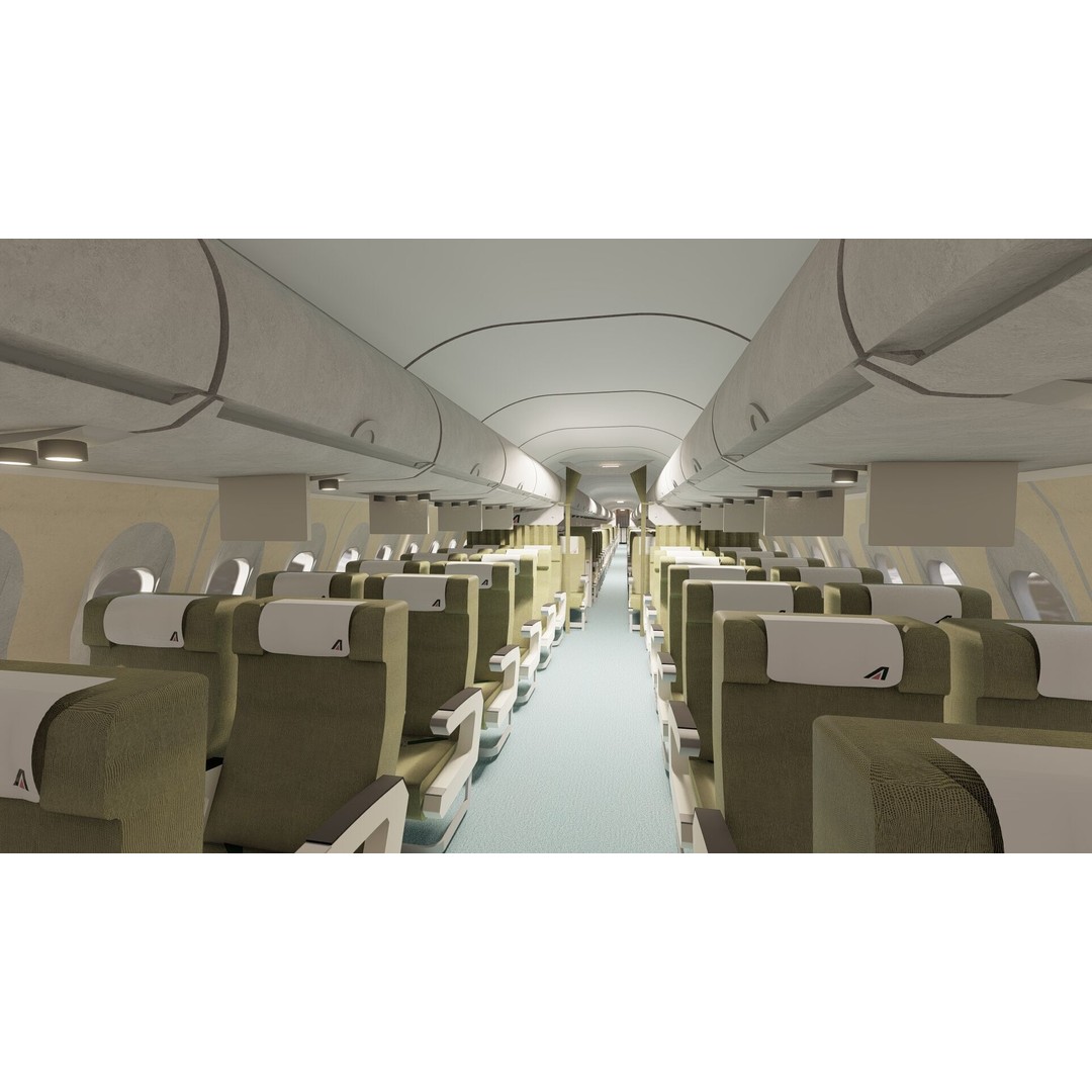 AIRBUS A321 3D Model – Detailed Commercial Aircraft with Interior - View 23