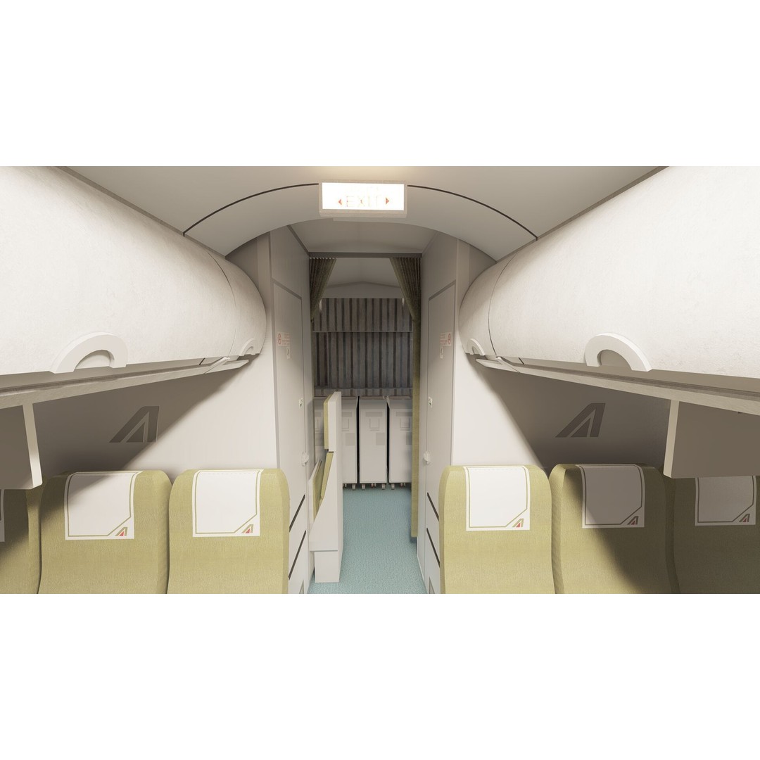 AIRBUS A321 3D Model – Detailed Commercial Aircraft with Interior - View 27