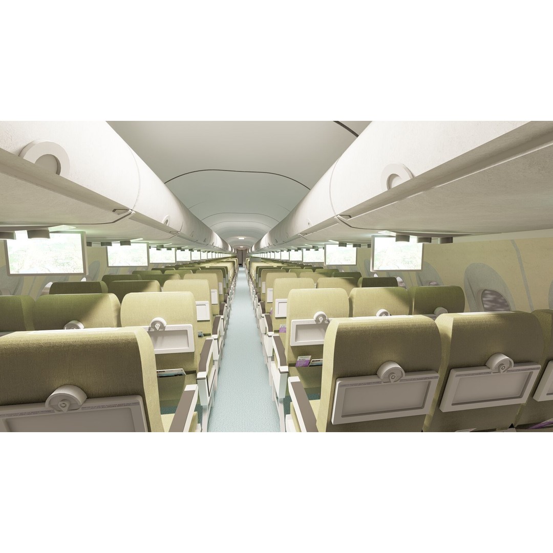 AIRBUS A321 3D Model – Detailed Commercial Aircraft with Interior - View 29