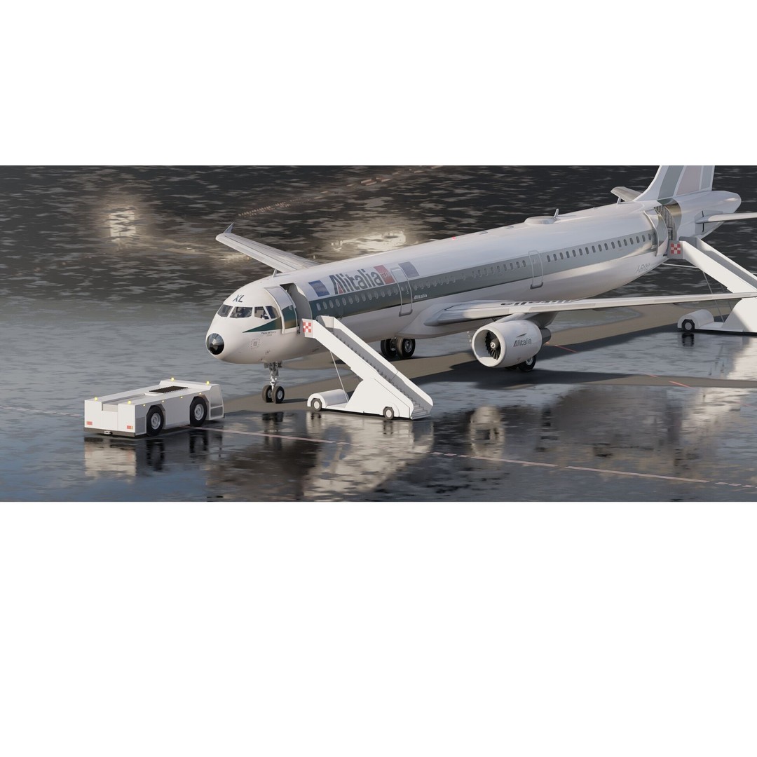 AIRBUS A321 3D Model – Detailed Commercial Aircraft with Interior - View 3