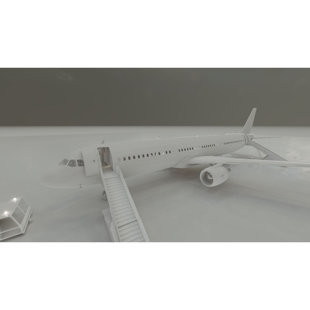 AIRBUS A321 3D Model – Detailed Commercial Aircraft with Interior - View 35