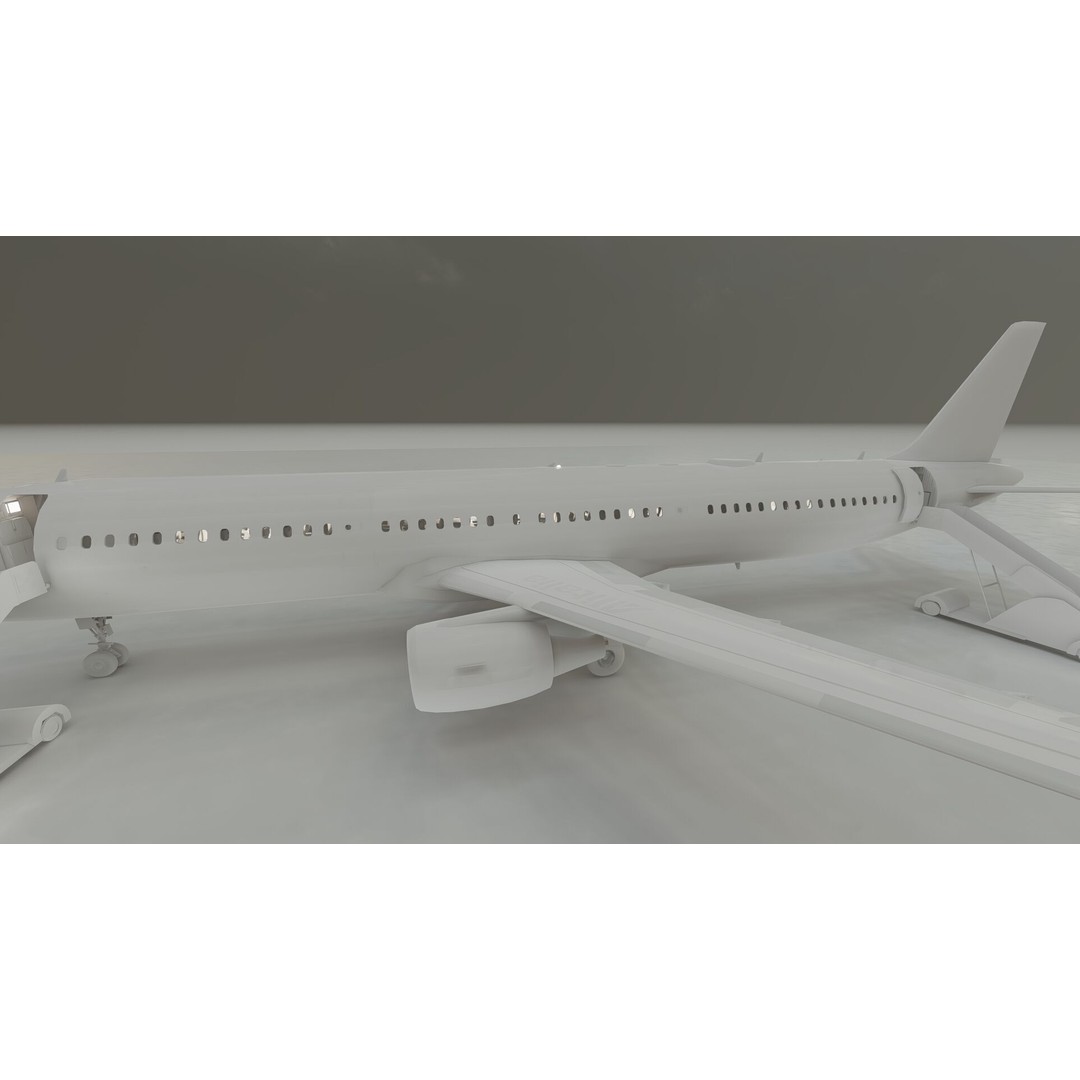 AIRBUS A321 3D Model – Detailed Commercial Aircraft with Interior - View 36