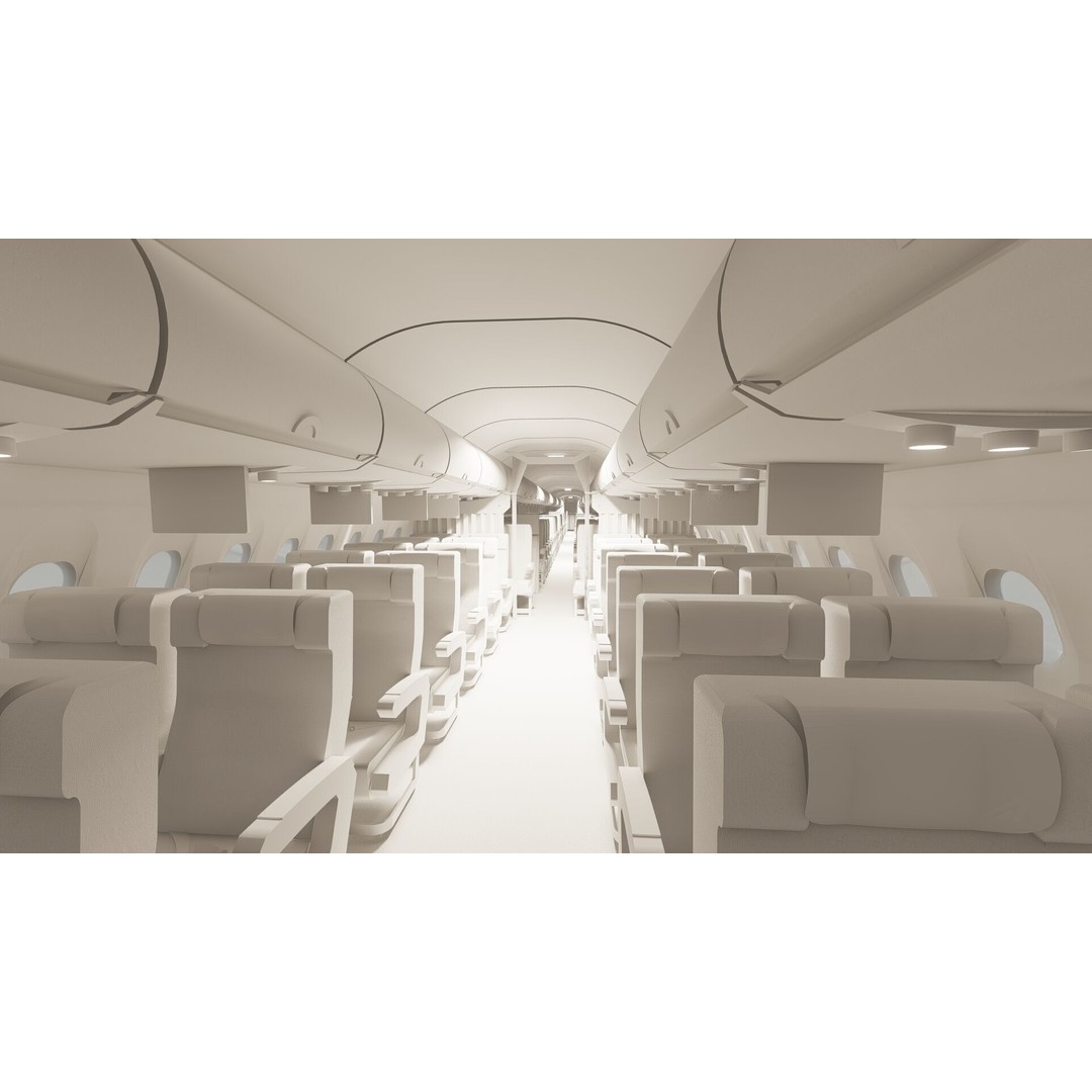 AIRBUS A321 3D Model – Detailed Commercial Aircraft with Interior - View 41