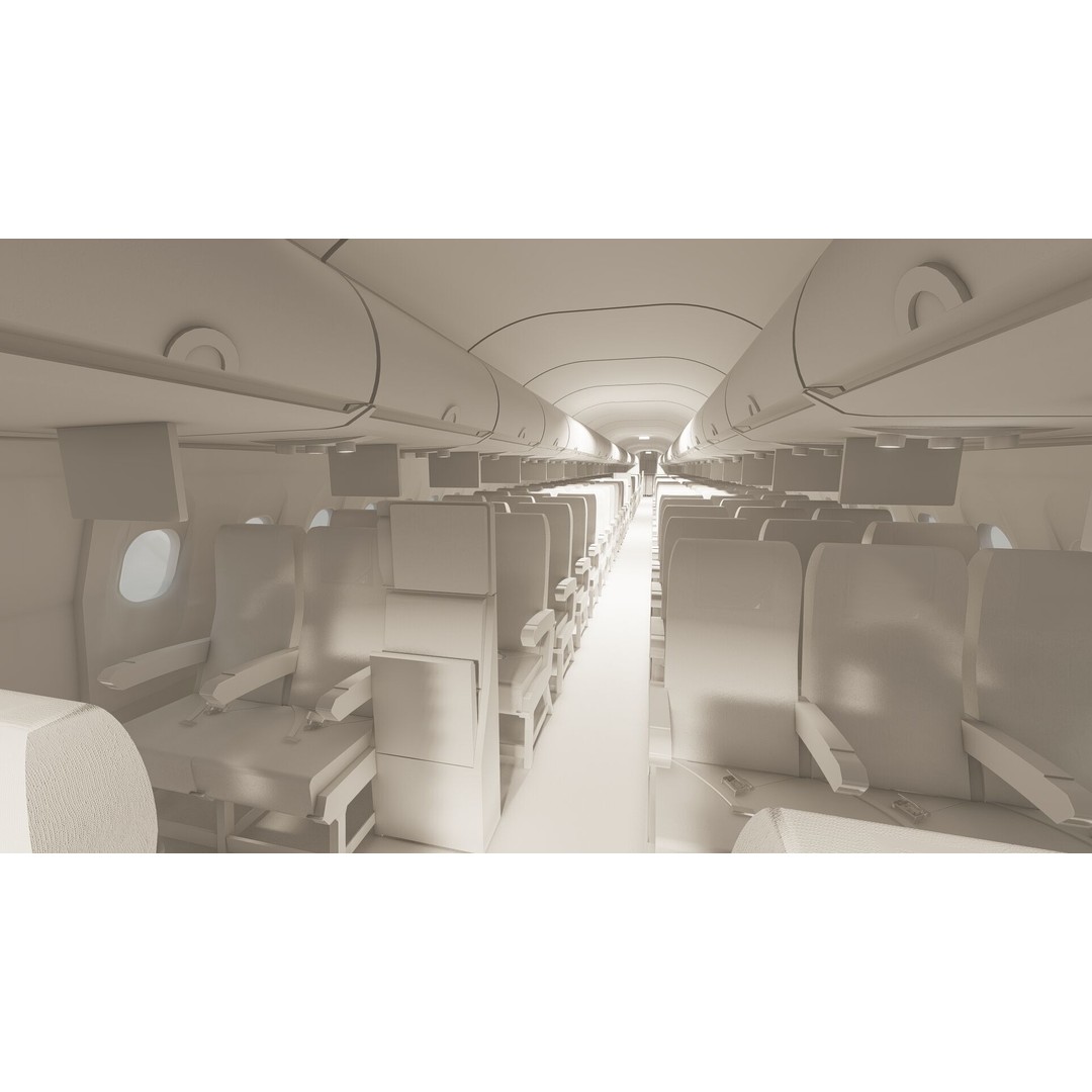 AIRBUS A321 3D Model – Detailed Commercial Aircraft with Interior - View 43