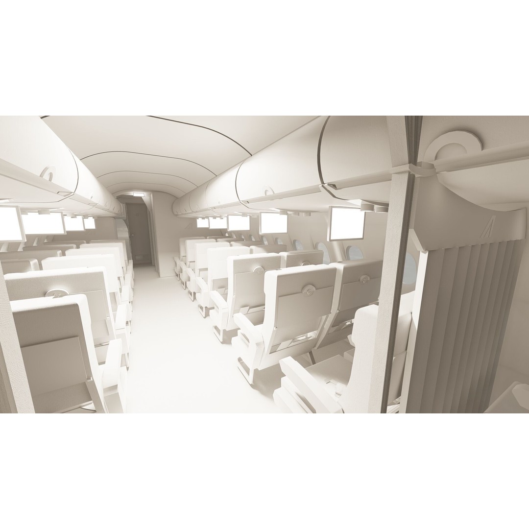 AIRBUS A321 3D Model – Detailed Commercial Aircraft with Interior - View 44