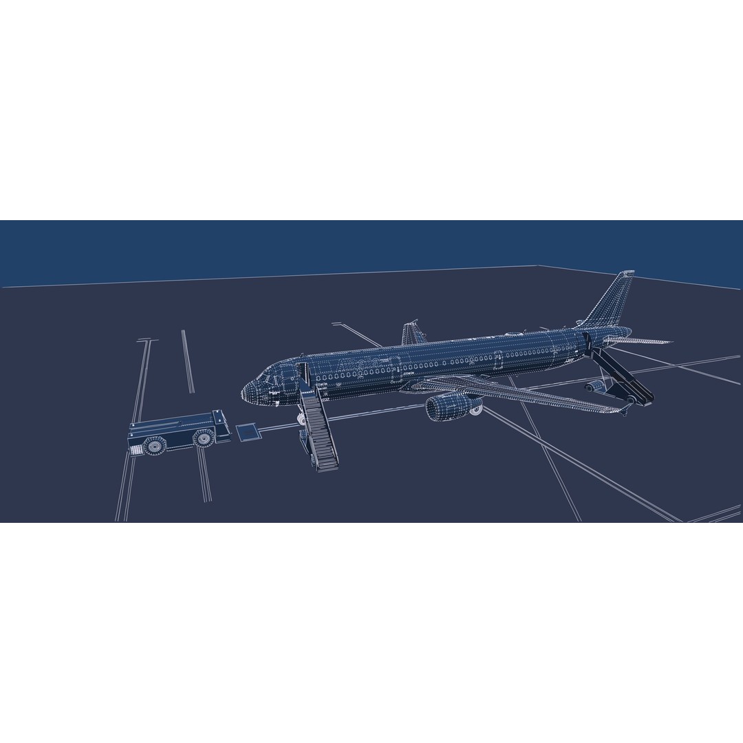 AIRBUS A321 3D Model – Detailed Commercial Aircraft with Interior - View 45