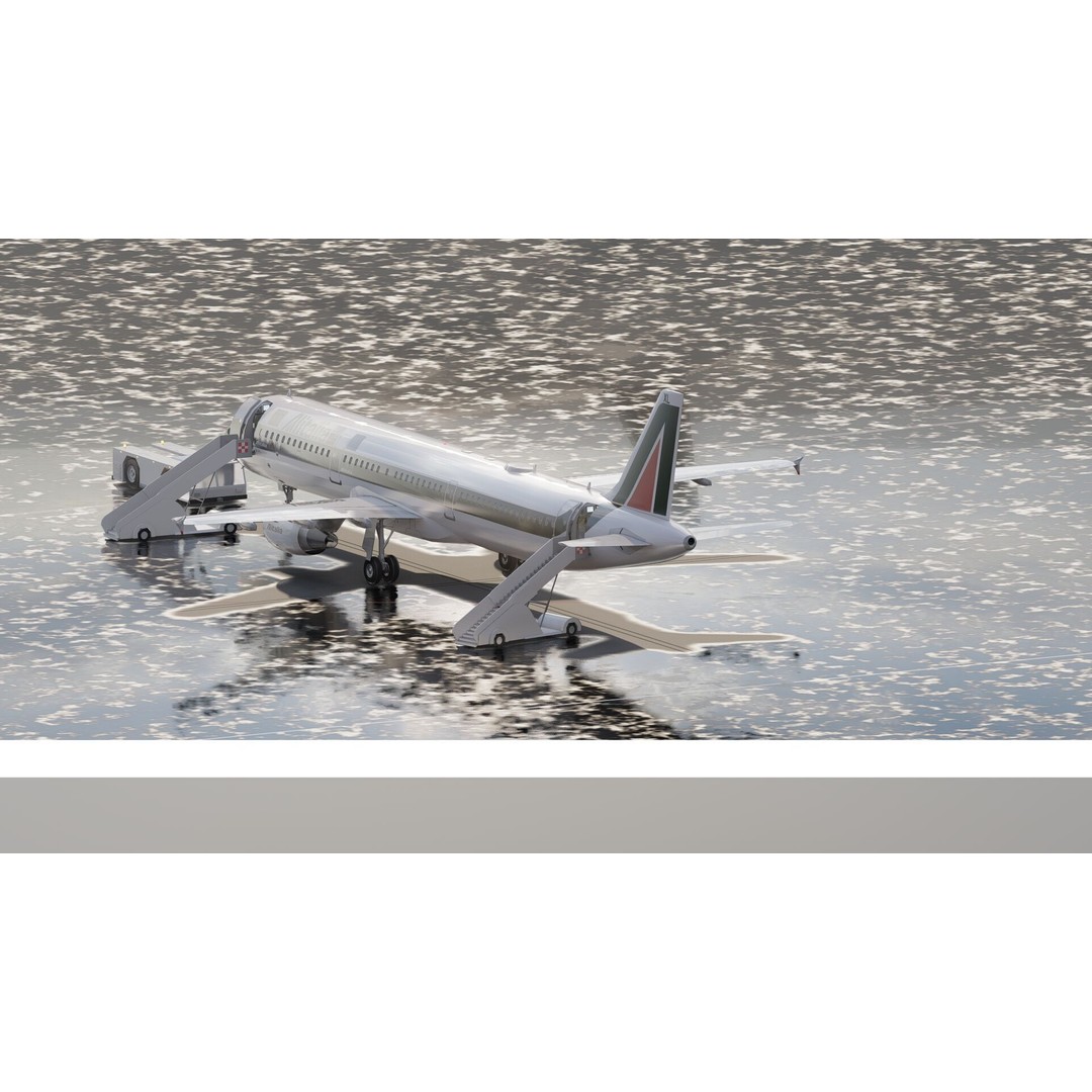 AIRBUS A321 3D Model – Detailed Commercial Aircraft with Interior - View 6