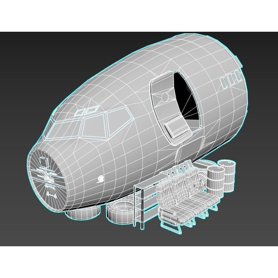 Aircraft Head 3D Model – Realistic Graffiti Style, FBX, PBR - View 17