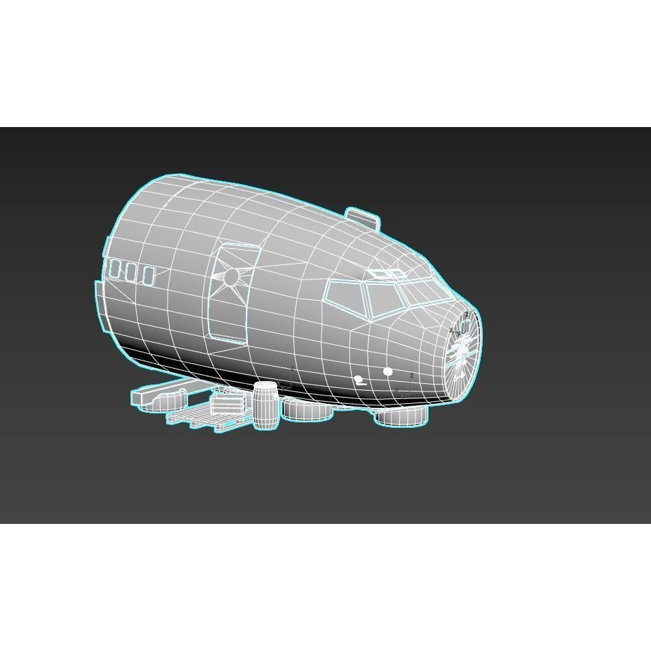 Aircraft Head 3D Model – Realistic Graffiti Style, FBX, PBR - View 18