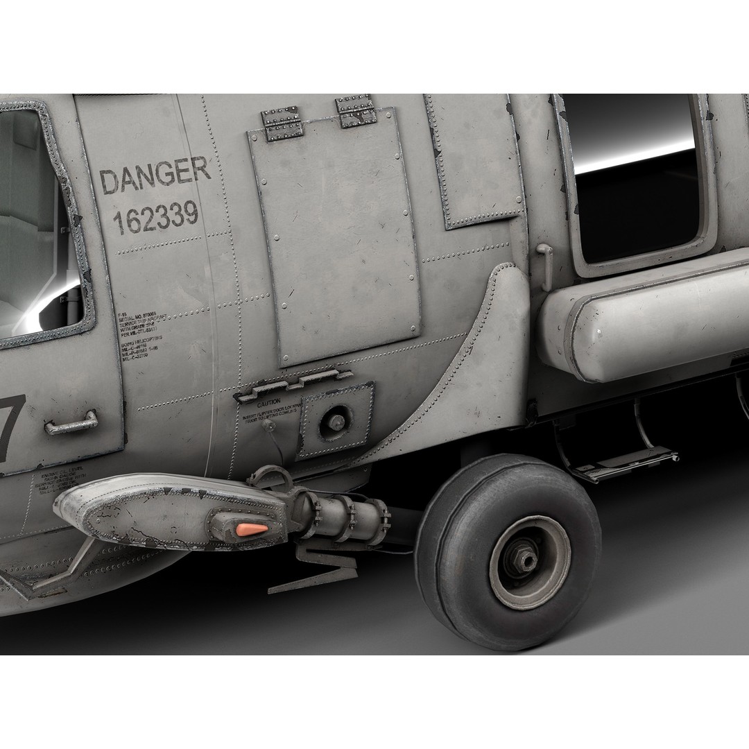 Sikorsky SH-60 Seahawk 3D Model – High Detail Military Helicopter, FBX - View 10