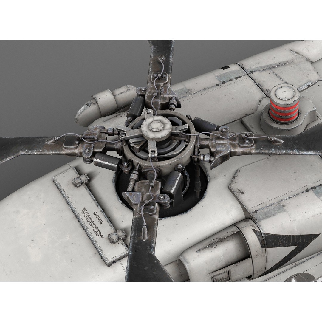 Sikorsky SH-60 Seahawk 3D Model – High Detail Military Helicopter, FBX - View 12