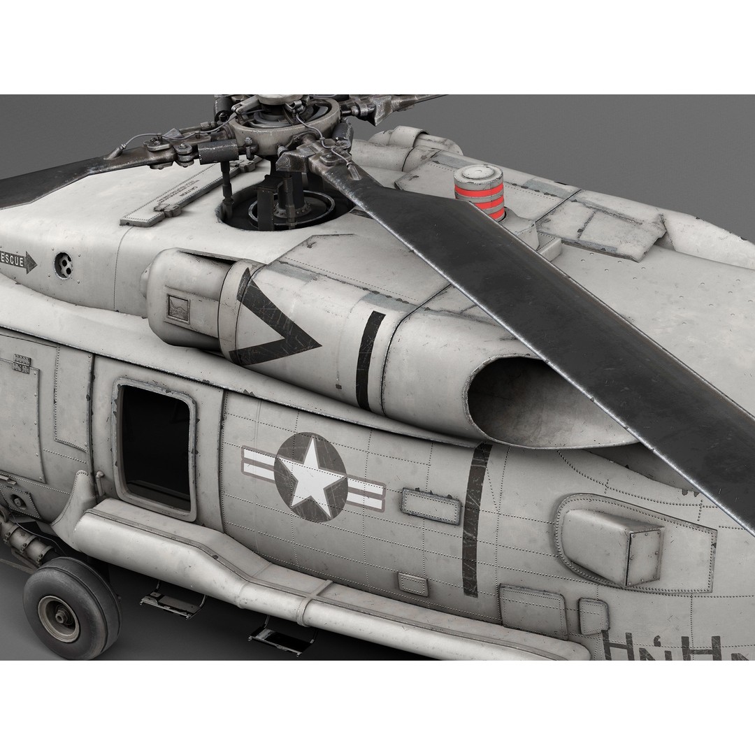 Sikorsky SH-60 Seahawk 3D Model – High Detail Military Helicopter, FBX - View 13
