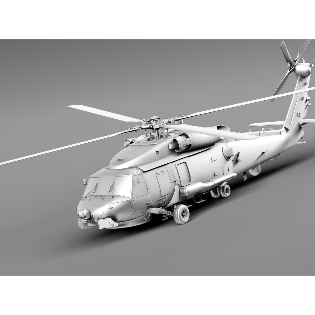 Sikorsky SH-60 Seahawk 3D Model – High Detail Military Helicopter, FBX - View 16