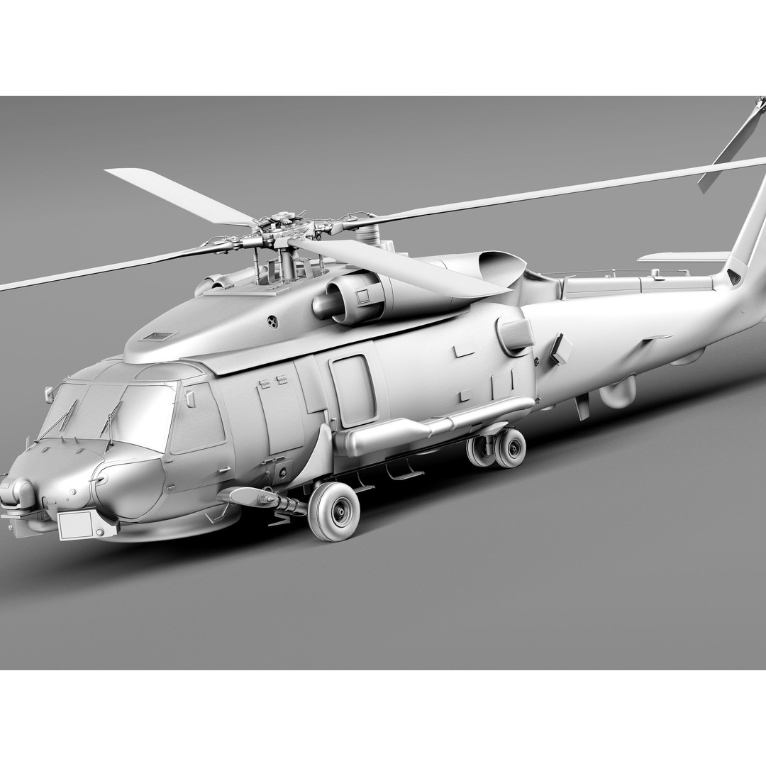 Sikorsky SH-60 Seahawk 3D Model – High Detail Military Helicopter, FBX - View 18