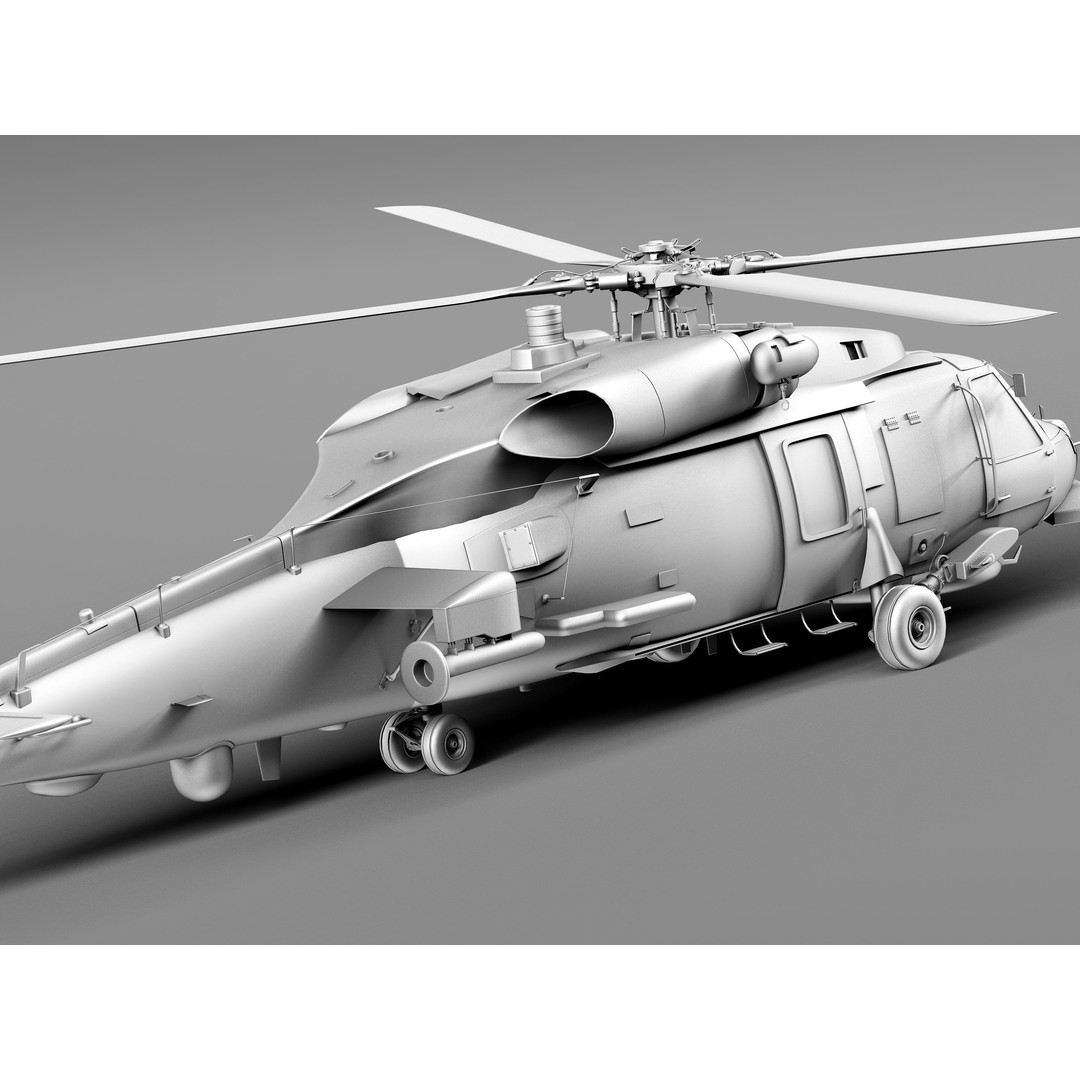 Sikorsky SH-60 Seahawk 3D Model – High Detail Military Helicopter, FBX - View 19