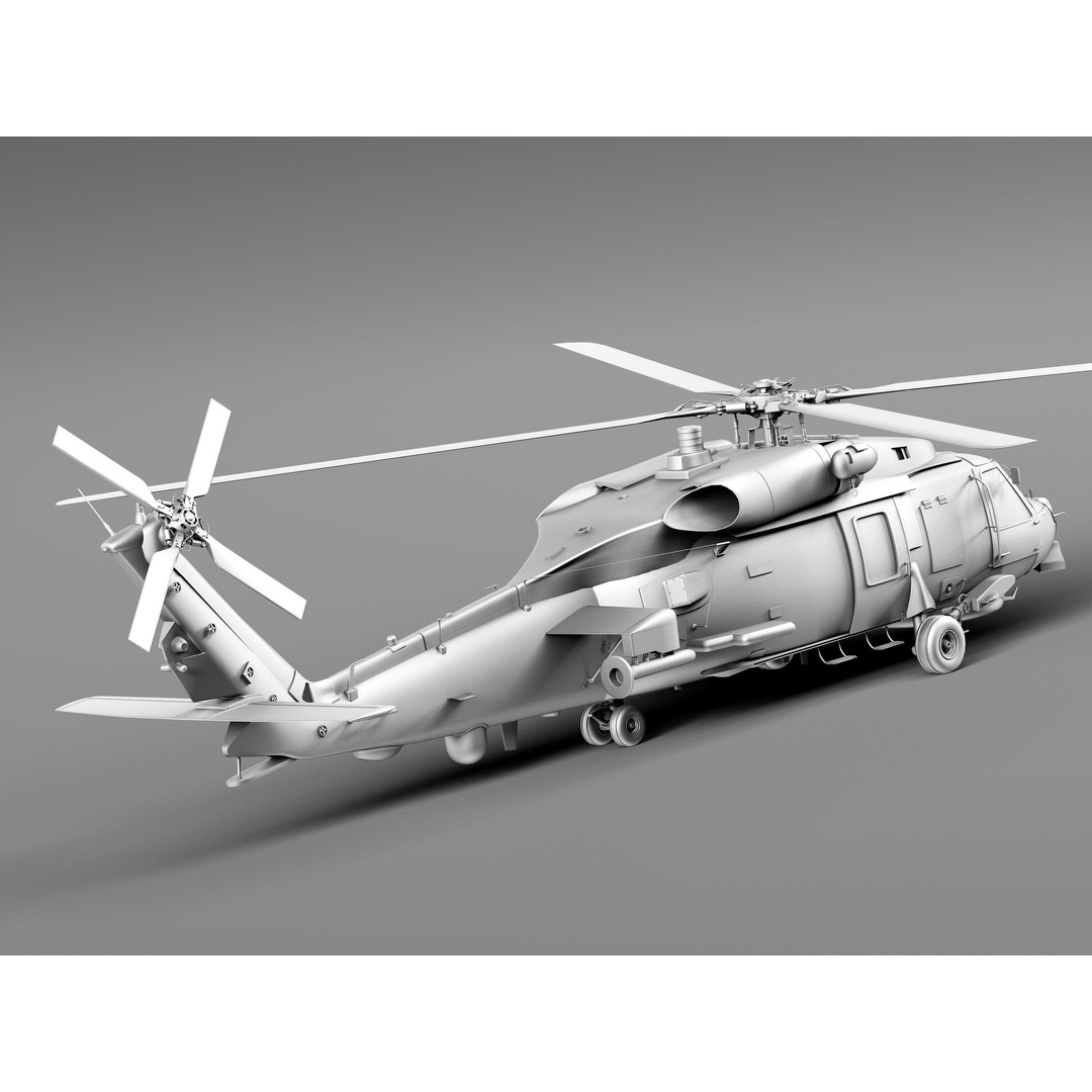 Sikorsky SH-60 Seahawk 3D Model – High Detail Military Helicopter, FBX - View 20