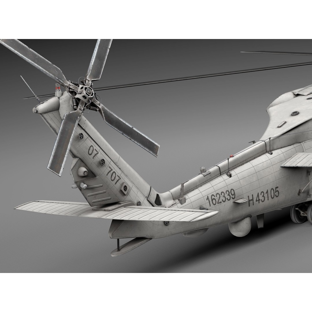 Sikorsky SH-60 Seahawk 3D Model – High Detail Military Helicopter, FBX - View 5