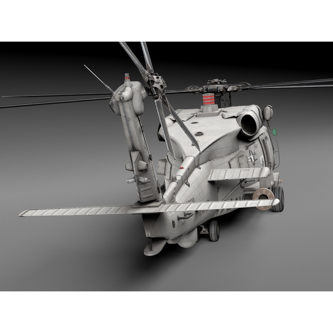 Sikorsky SH-60 Seahawk 3D Model – High Detail Military Helicopter, FBX - View 7