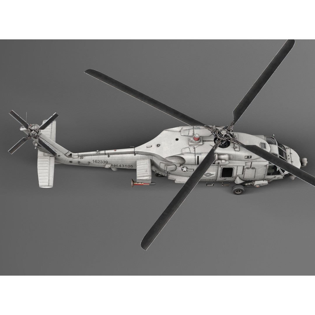 Sikorsky SH-60 Seahawk 3D Model – High Detail Military Helicopter, FBX - View 9