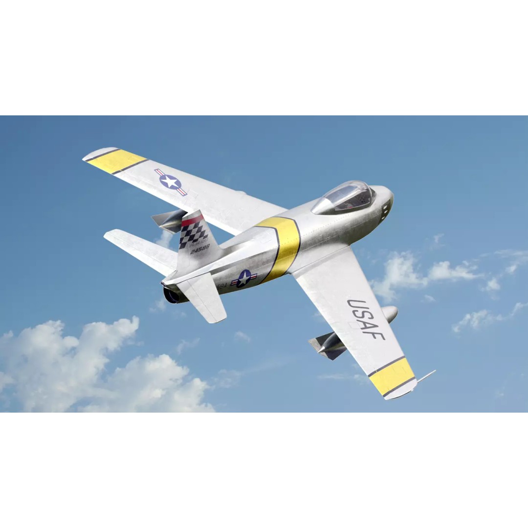 F-86 Sabre 3D Model – Low Poly Military Aircraft, FBX, PBR - View 13