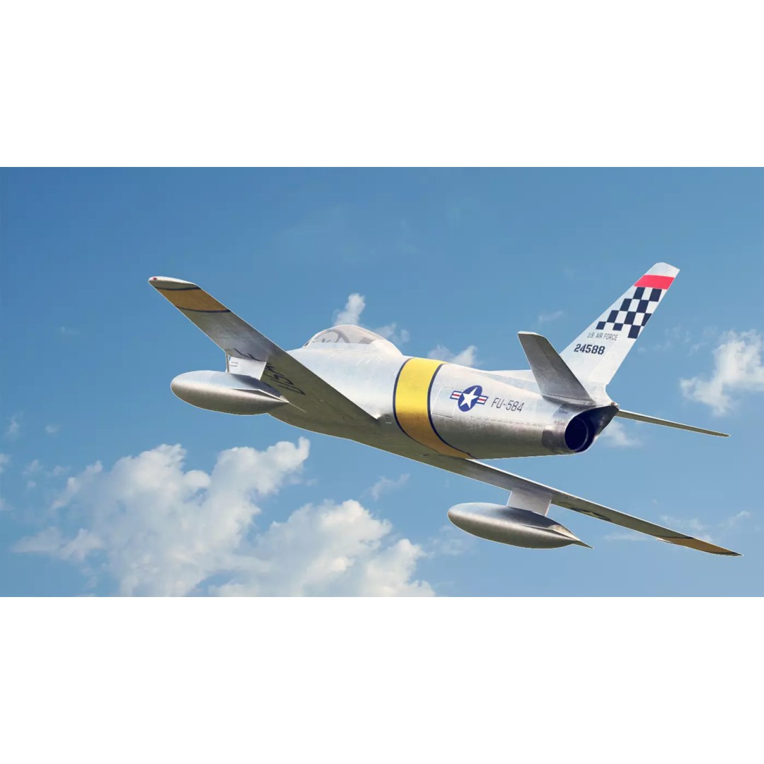 F-86 Sabre 3D Model – Low Poly Military Aircraft, FBX, PBR - View 14