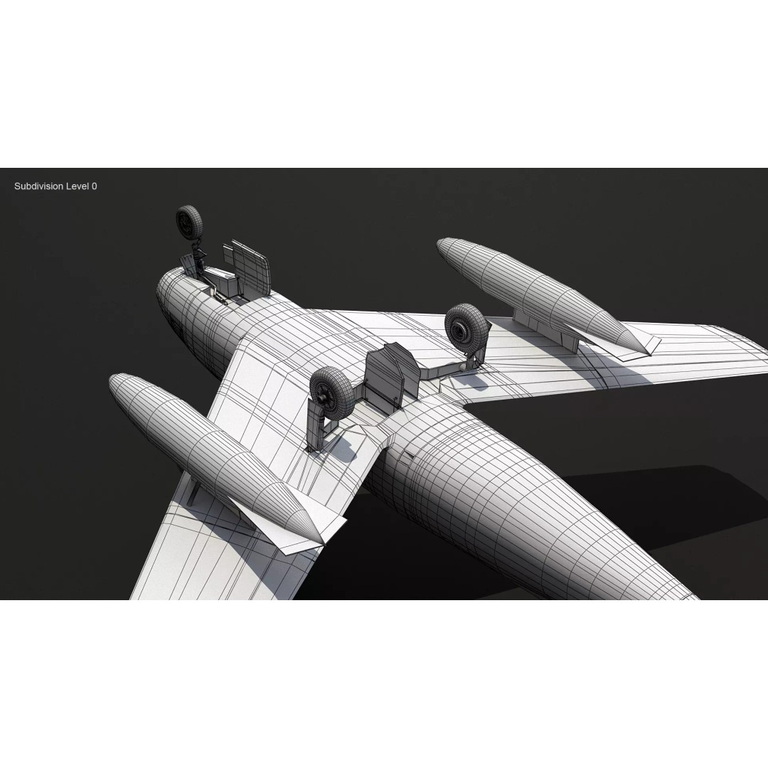 F-86 Sabre 3D Model – Low Poly Military Aircraft, FBX, PBR - View 32