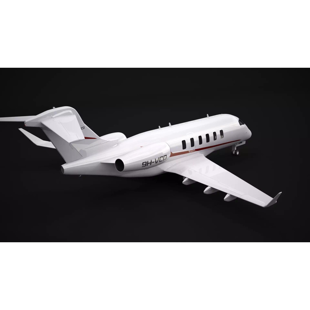 Challenger 350 3D Model – High Poly Aircraft, FBX, Game Ready - View 7