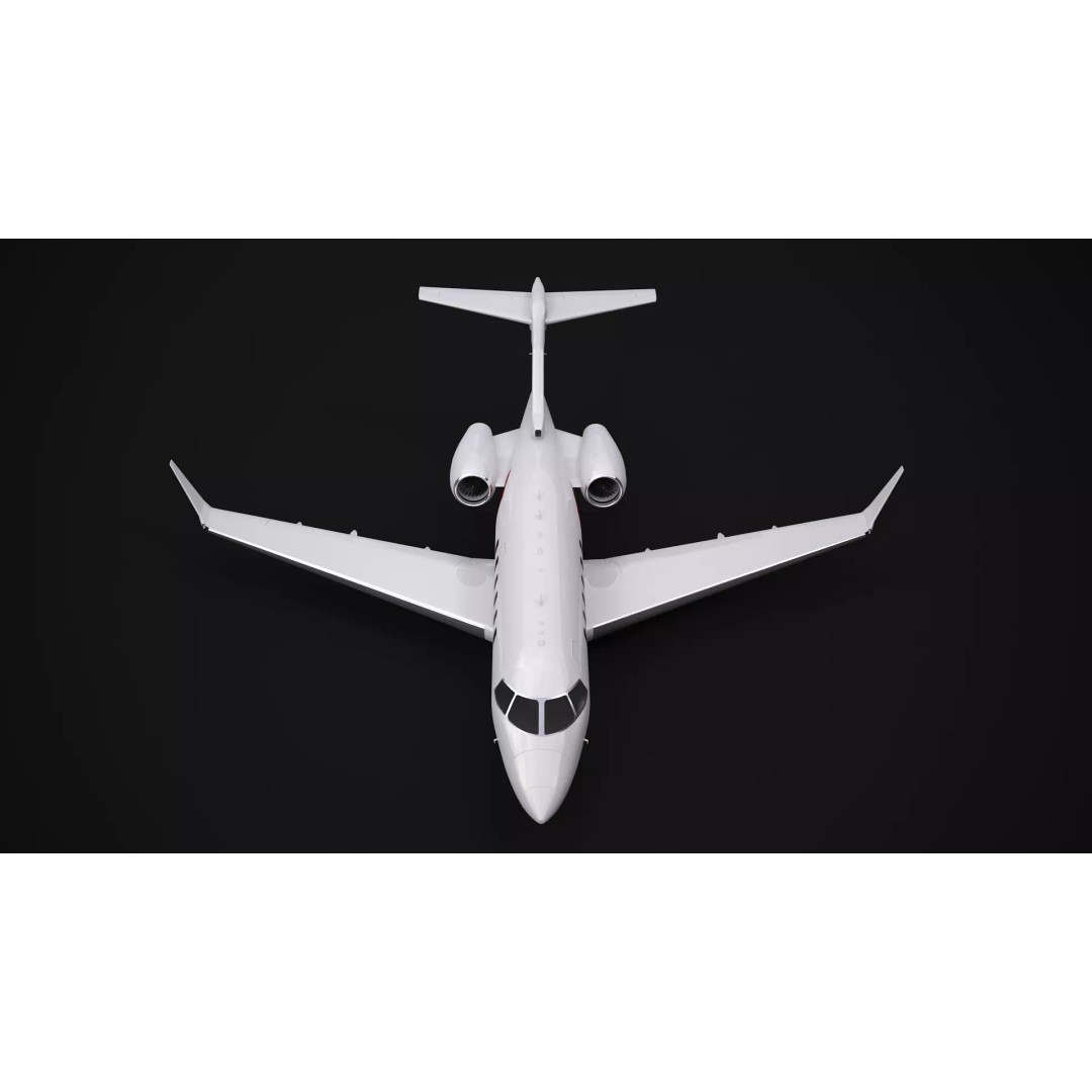 Challenger 350 3D Model – High Poly Aircraft, FBX, Game Ready - View 8