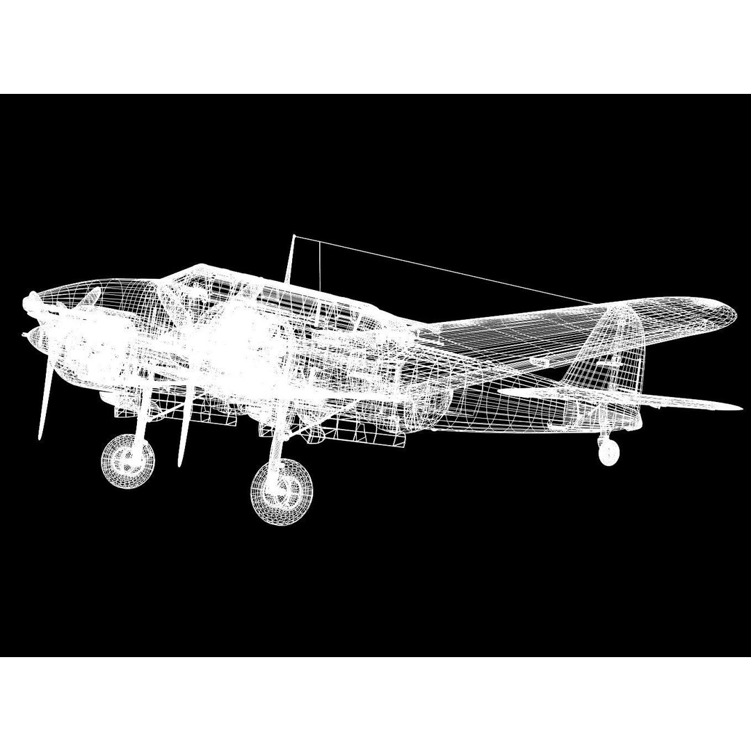Kawasaki Ki-45 Kai Toryu 3D Model – High Poly Military Aircraft, FBX