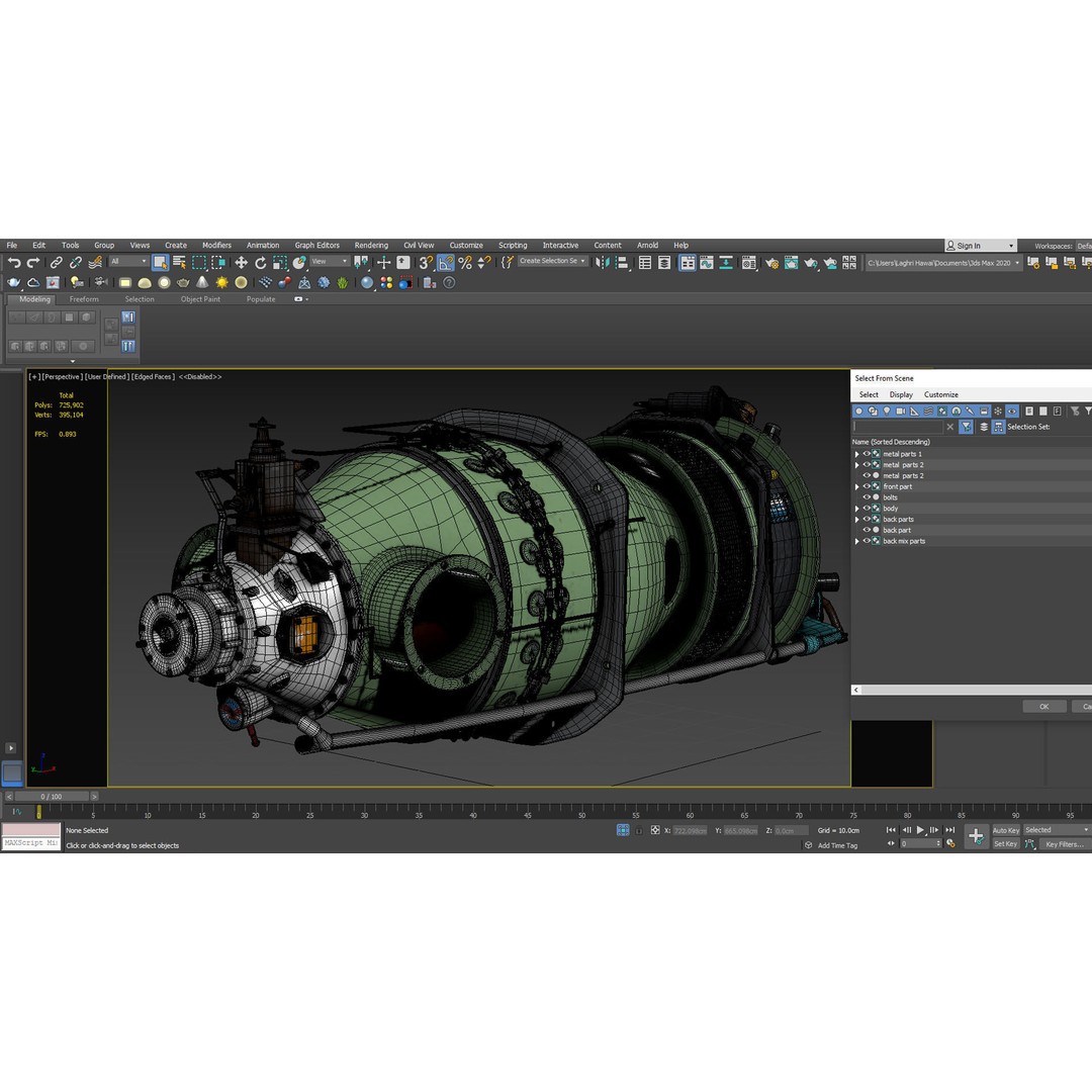 Pratt and Whitney Canada PT6 Engine 3D Model – PBR Game-Ready, FBX, OBJ