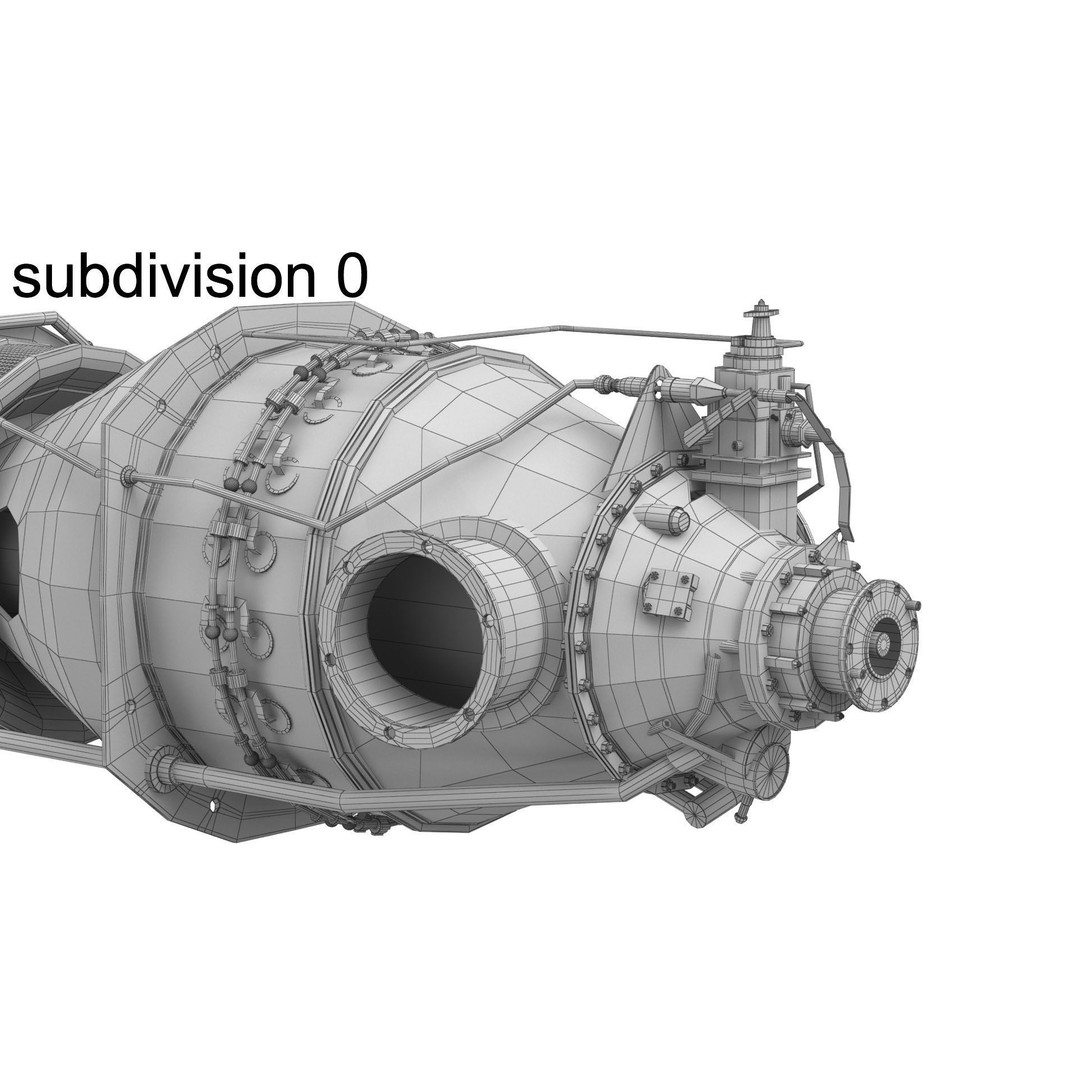 Pratt and Whitney Canada PT6 Engine 3D Model – PBR Game-Ready, FBX, OBJ - View 27