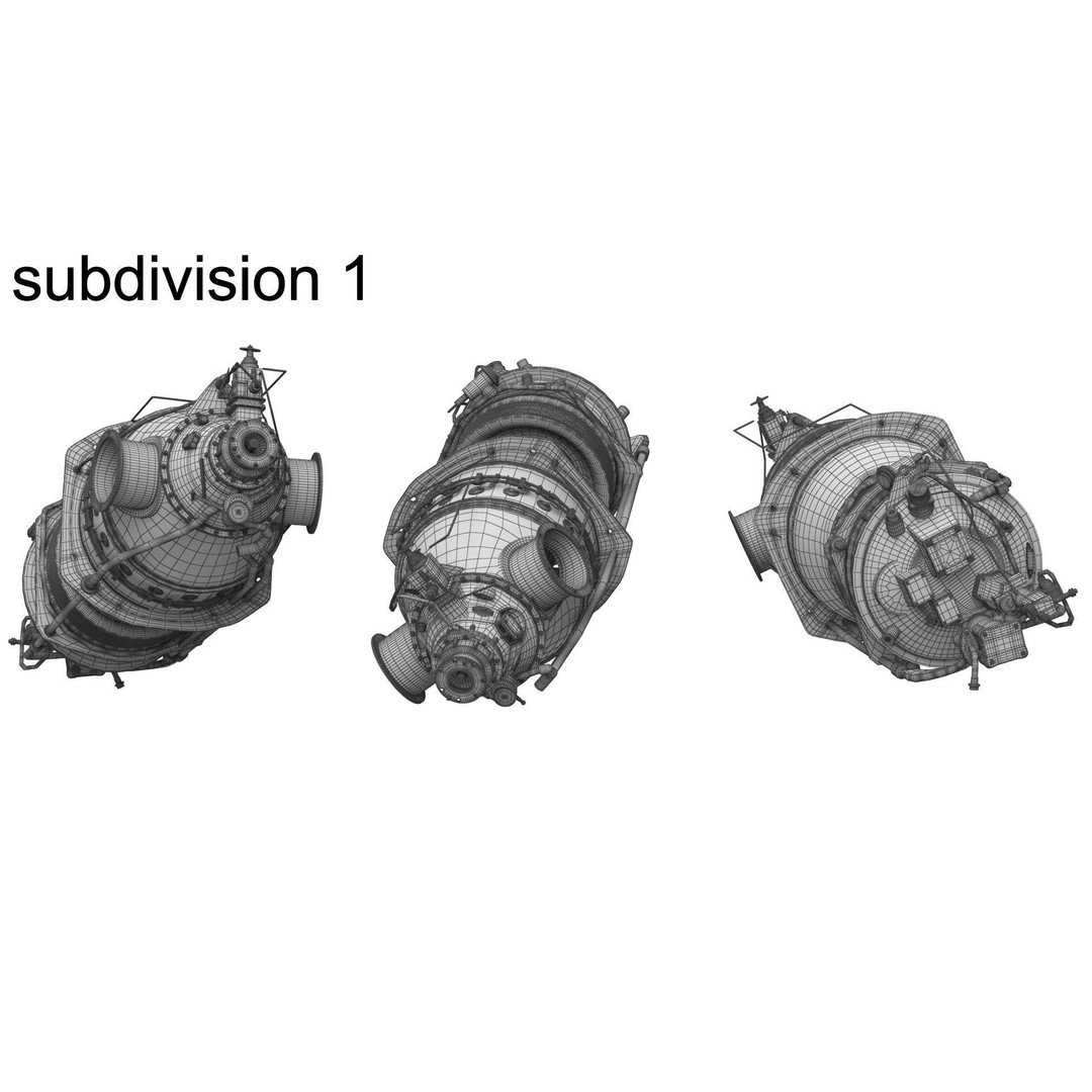Pratt and Whitney Canada PT6 Engine 3D Model – PBR Game-Ready, FBX, OBJ - View 32