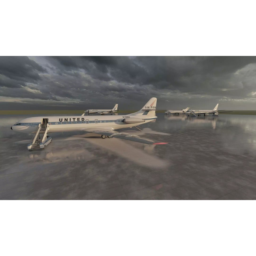 DC-8-62H 3D Model – Detailed Aircraft with Interior, FBX, OBJ - View 10