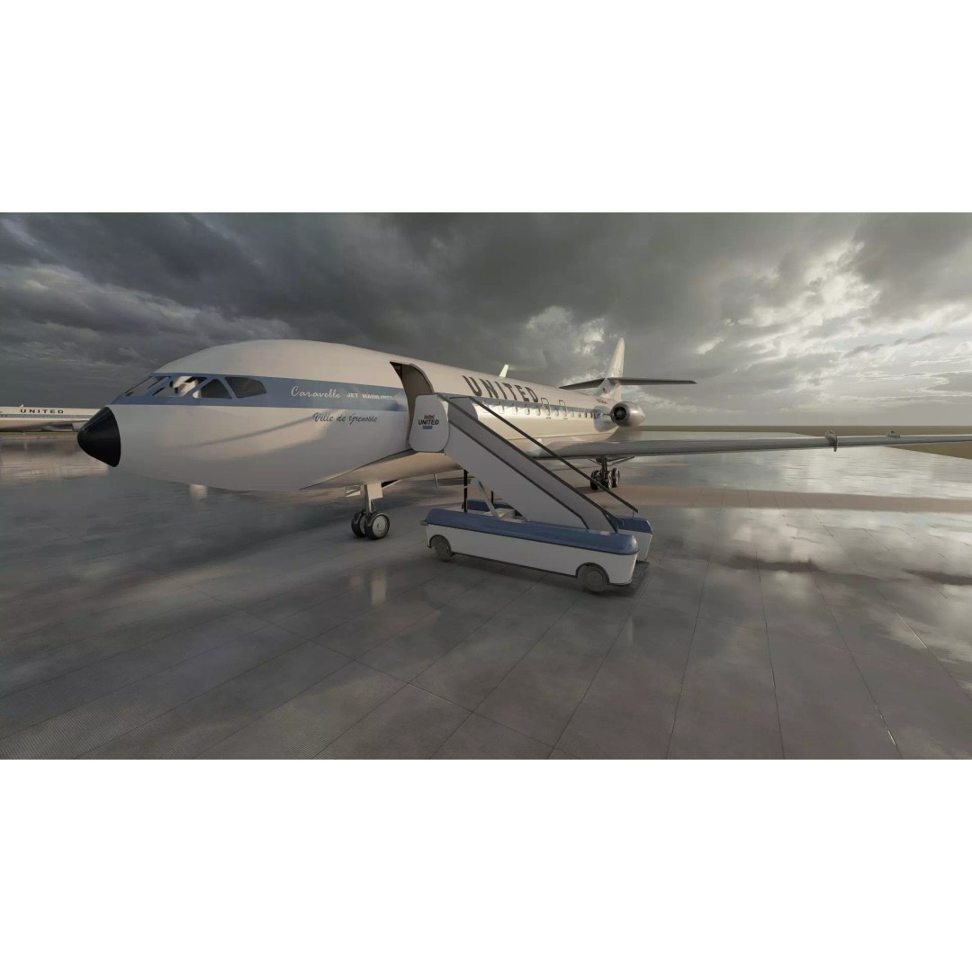 DC-8-62H 3D Model – Detailed Aircraft with Interior, FBX, OBJ - View 14