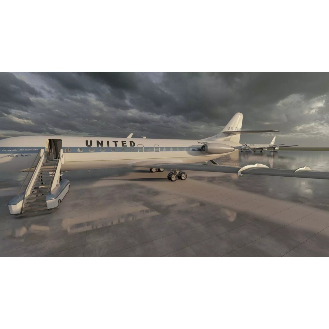 DC-8-62H 3D Model – Detailed Aircraft with Interior, FBX, OBJ - View 15