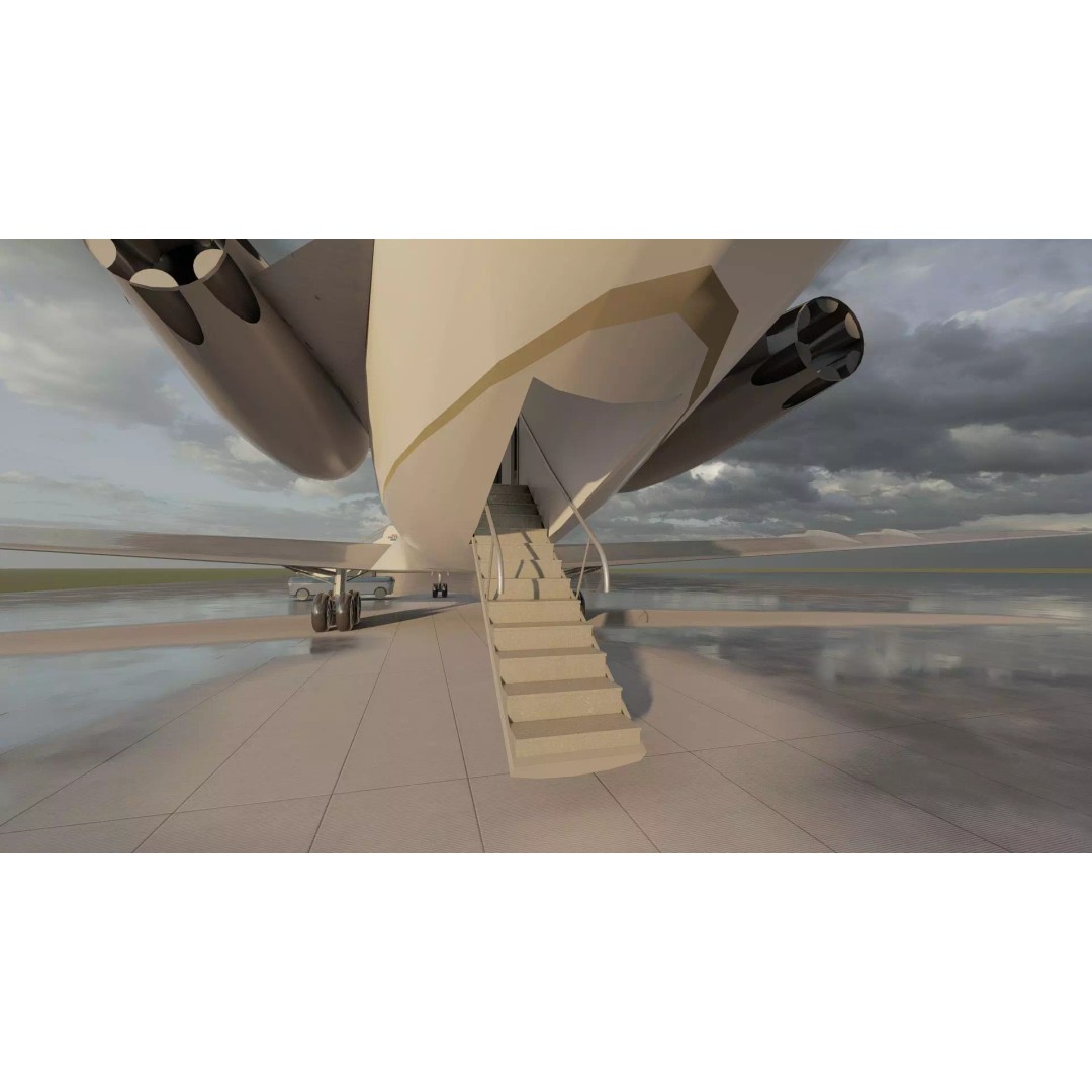 DC-8-62H 3D Model – Detailed Aircraft with Interior, FBX, OBJ - View 17