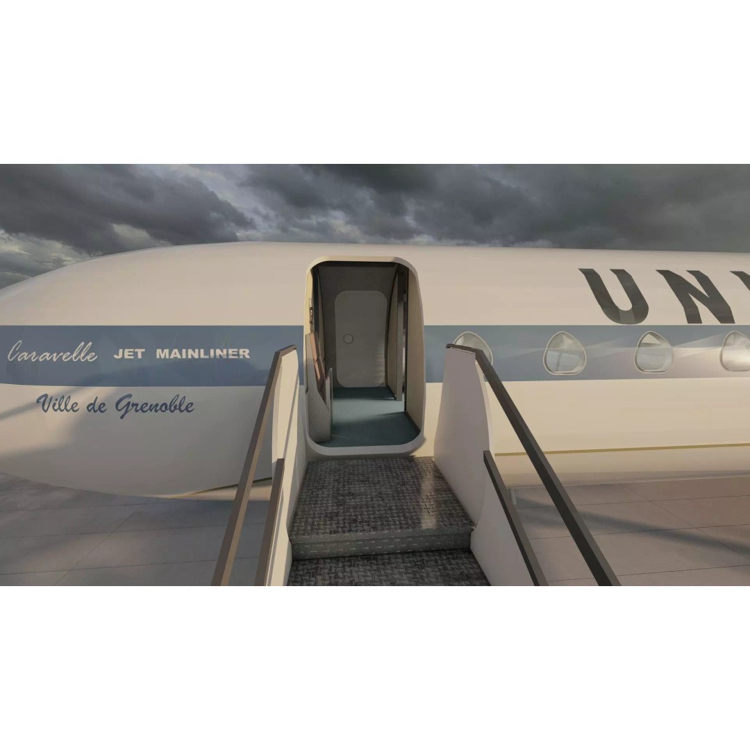 DC-8-62H 3D Model – Detailed Aircraft with Interior, FBX, OBJ - View 18