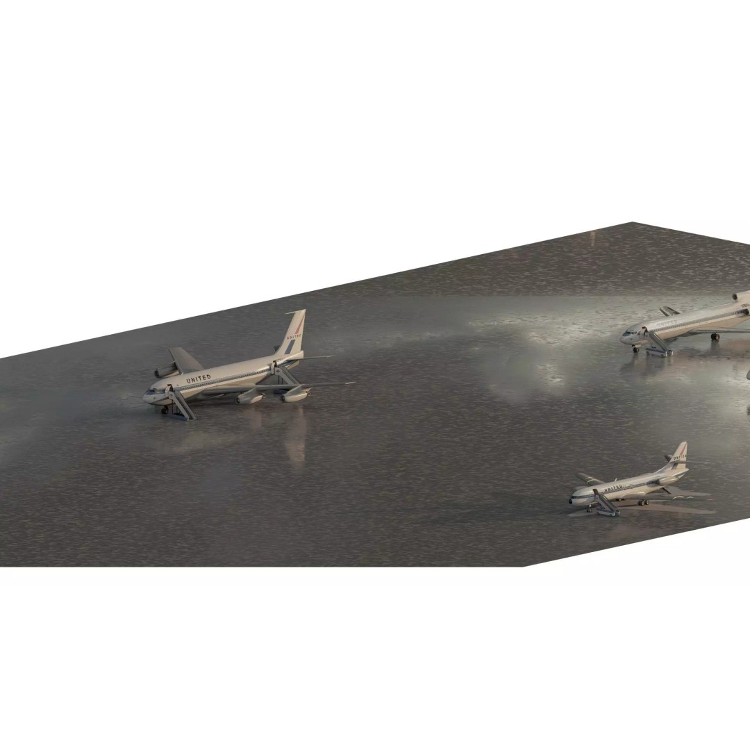 DC-8-62H 3D Model – Detailed Aircraft with Interior, FBX, OBJ - View 2