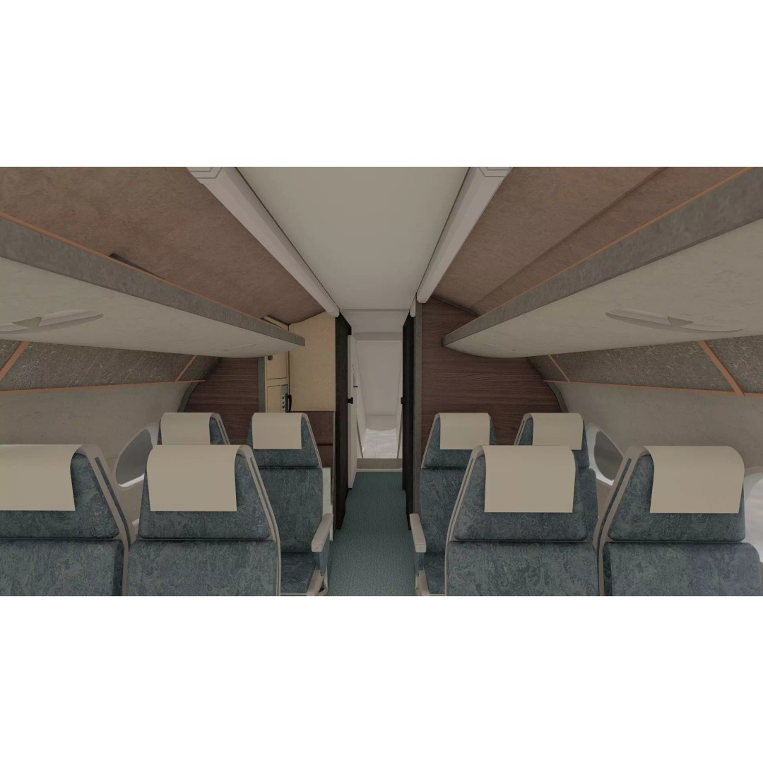 DC-8-62H 3D Model – Detailed Aircraft with Interior, FBX, OBJ - View 24