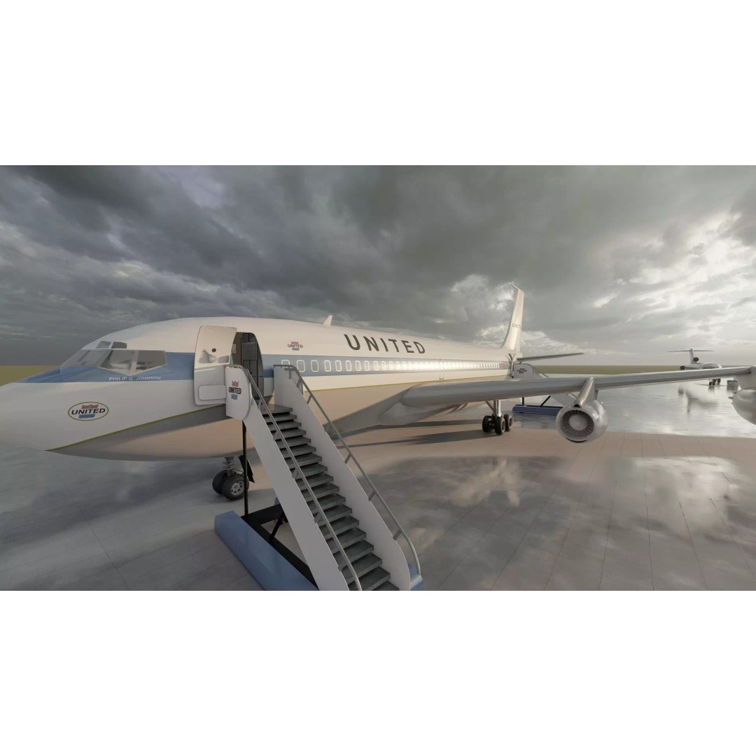 DC-8-62H 3D Model – Detailed Aircraft with Interior, FBX, OBJ - View 27