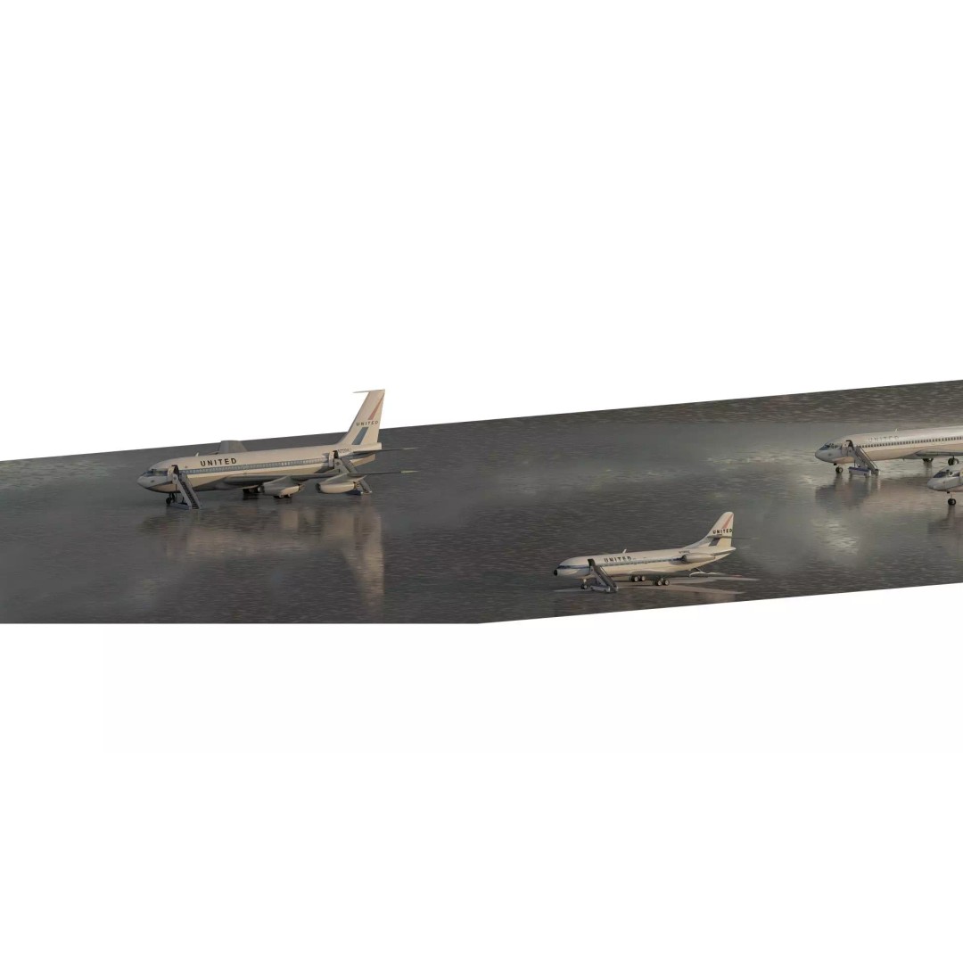 DC-8-62H 3D Model – Detailed Aircraft with Interior, FBX, OBJ - View 3