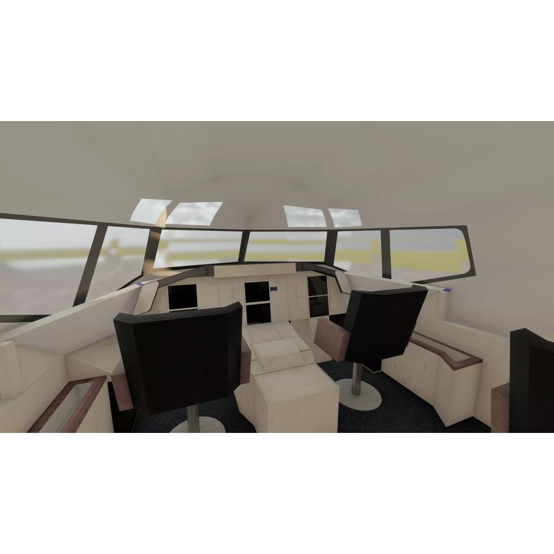 DC-8-62H 3D Model – Detailed Aircraft with Interior, FBX, OBJ - View 31