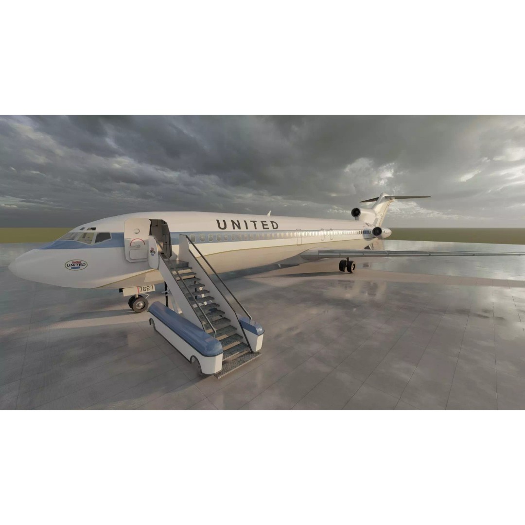 DC-8-62H 3D Model – Detailed Aircraft with Interior, FBX, OBJ - View 32