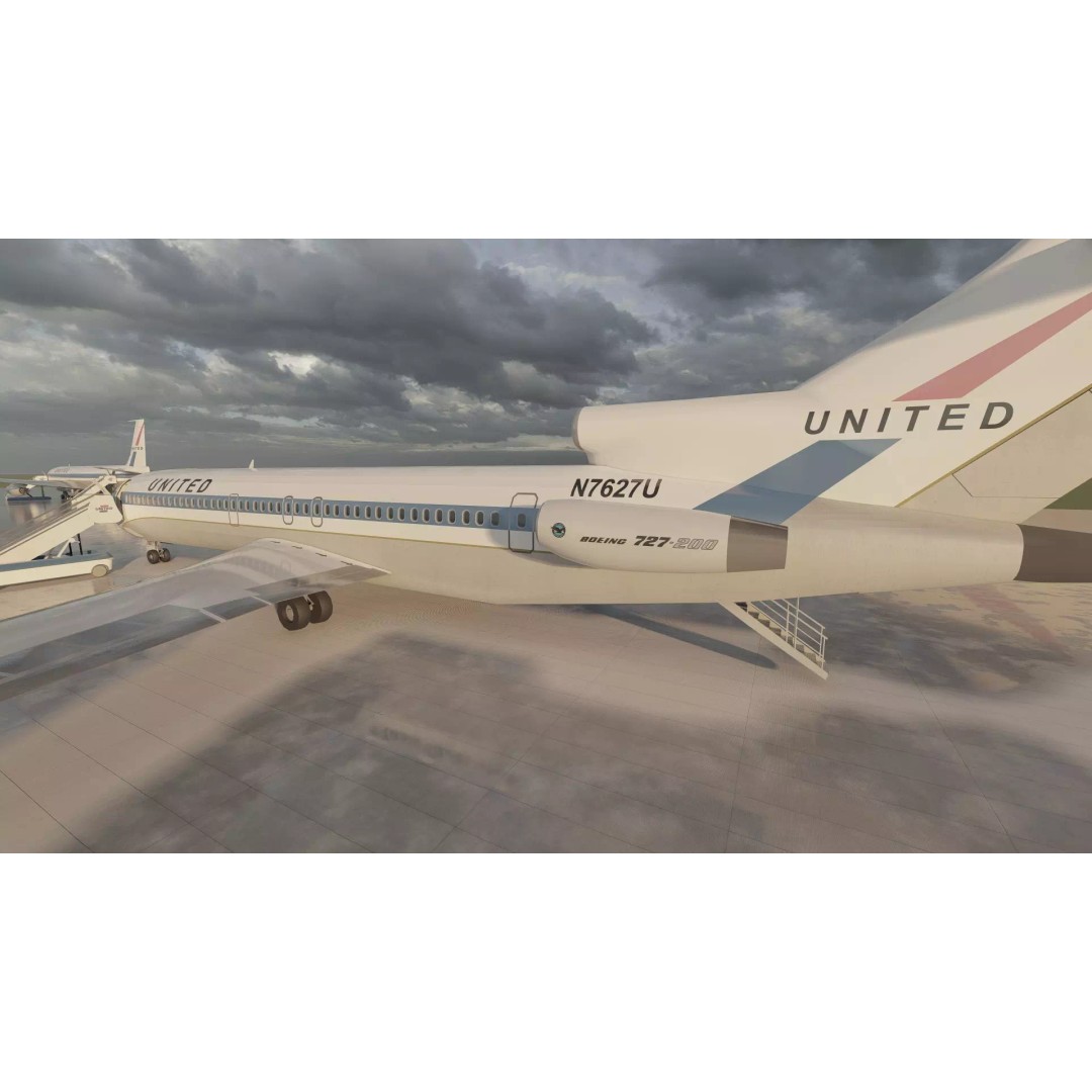 DC-8-62H 3D Model – Detailed Aircraft with Interior, FBX, OBJ - View 33