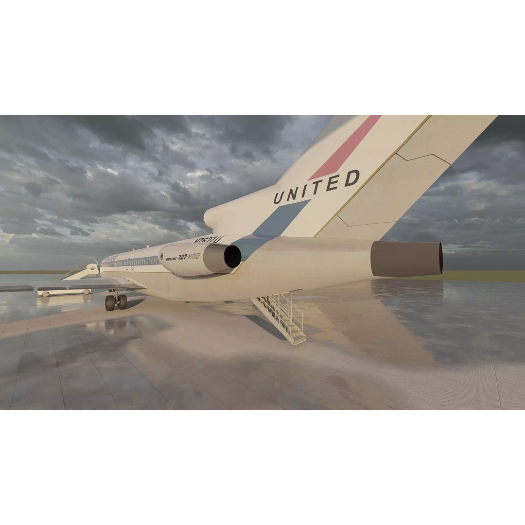 DC-8-62H 3D Model – Detailed Aircraft with Interior, FBX, OBJ - View 34