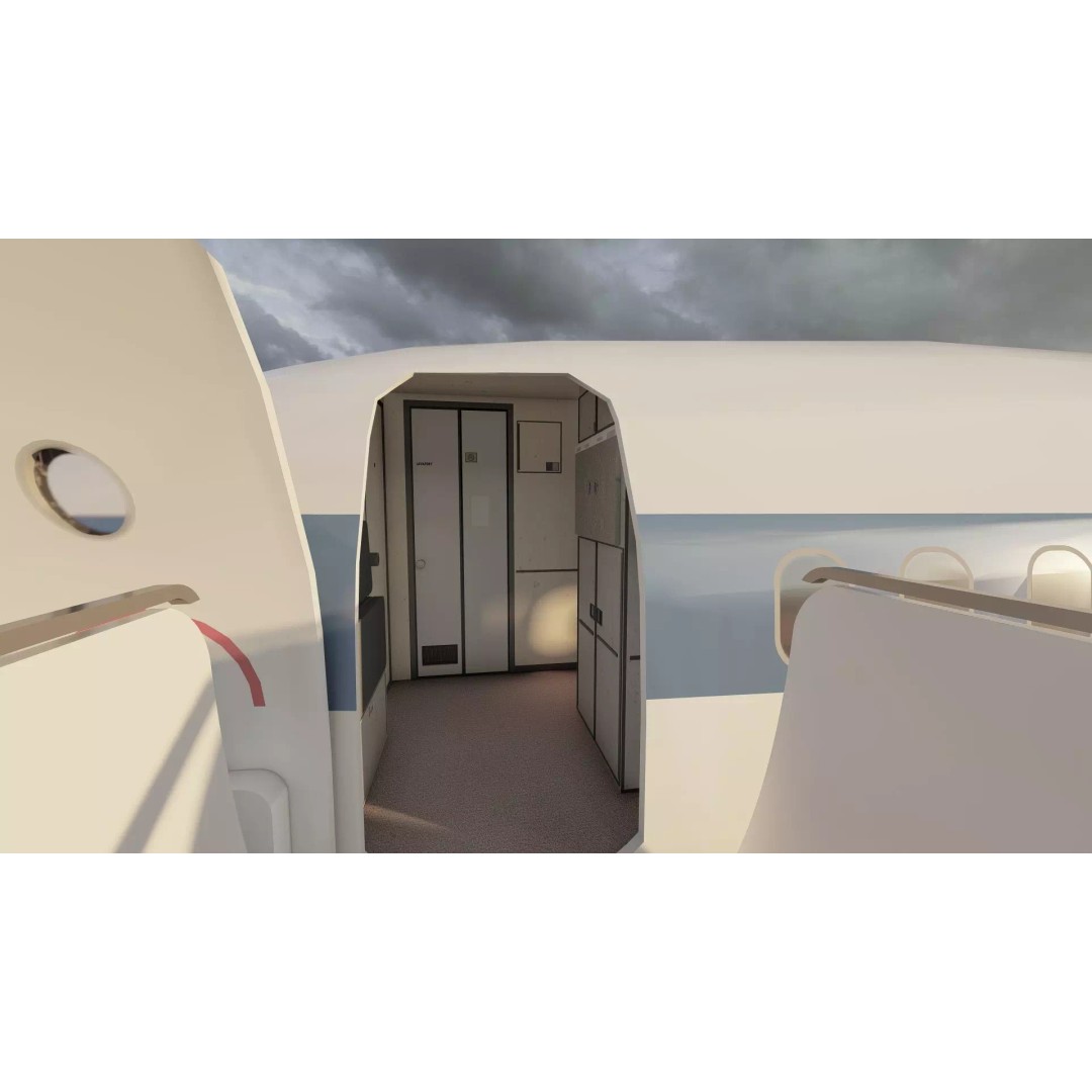 DC-8-62H 3D Model – Detailed Aircraft with Interior, FBX, OBJ - View 35