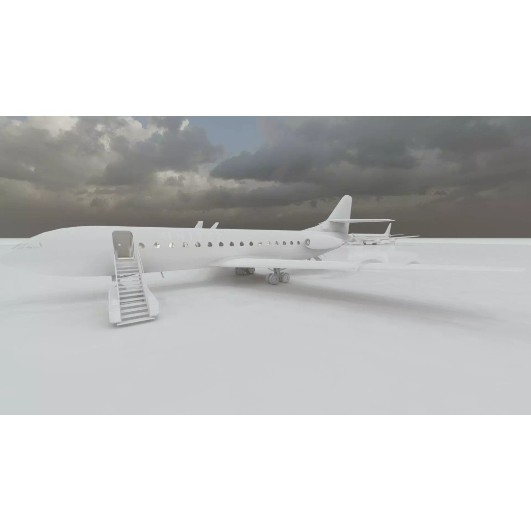 DC-8-62H 3D Model – Detailed Aircraft with Interior, FBX, OBJ - View 41