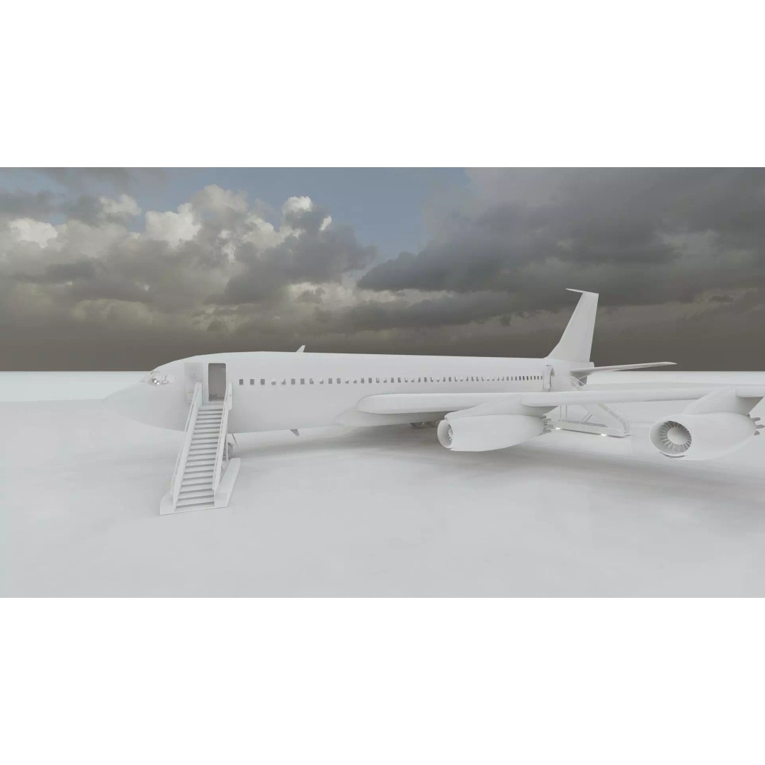 DC-8-62H 3D Model – Detailed Aircraft with Interior, FBX, OBJ - View 42