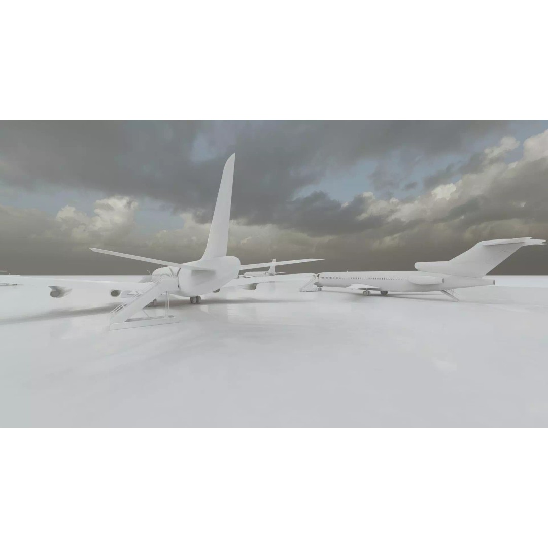DC-8-62H 3D Model – Detailed Aircraft with Interior, FBX, OBJ - View 44